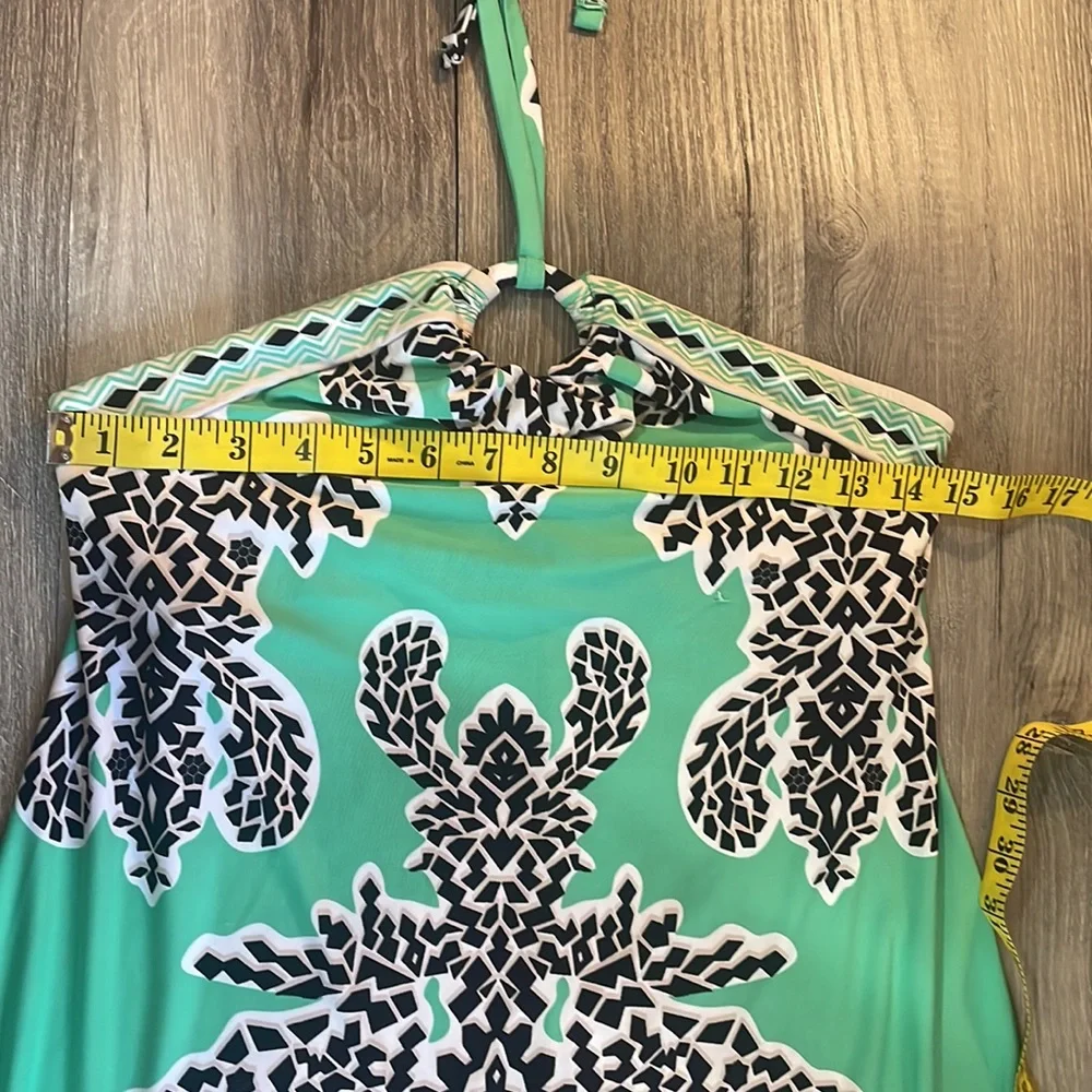 INC International Concepts,Halter,High low dress,Tropical,Teal,multi color,small - Picture 8 of 12